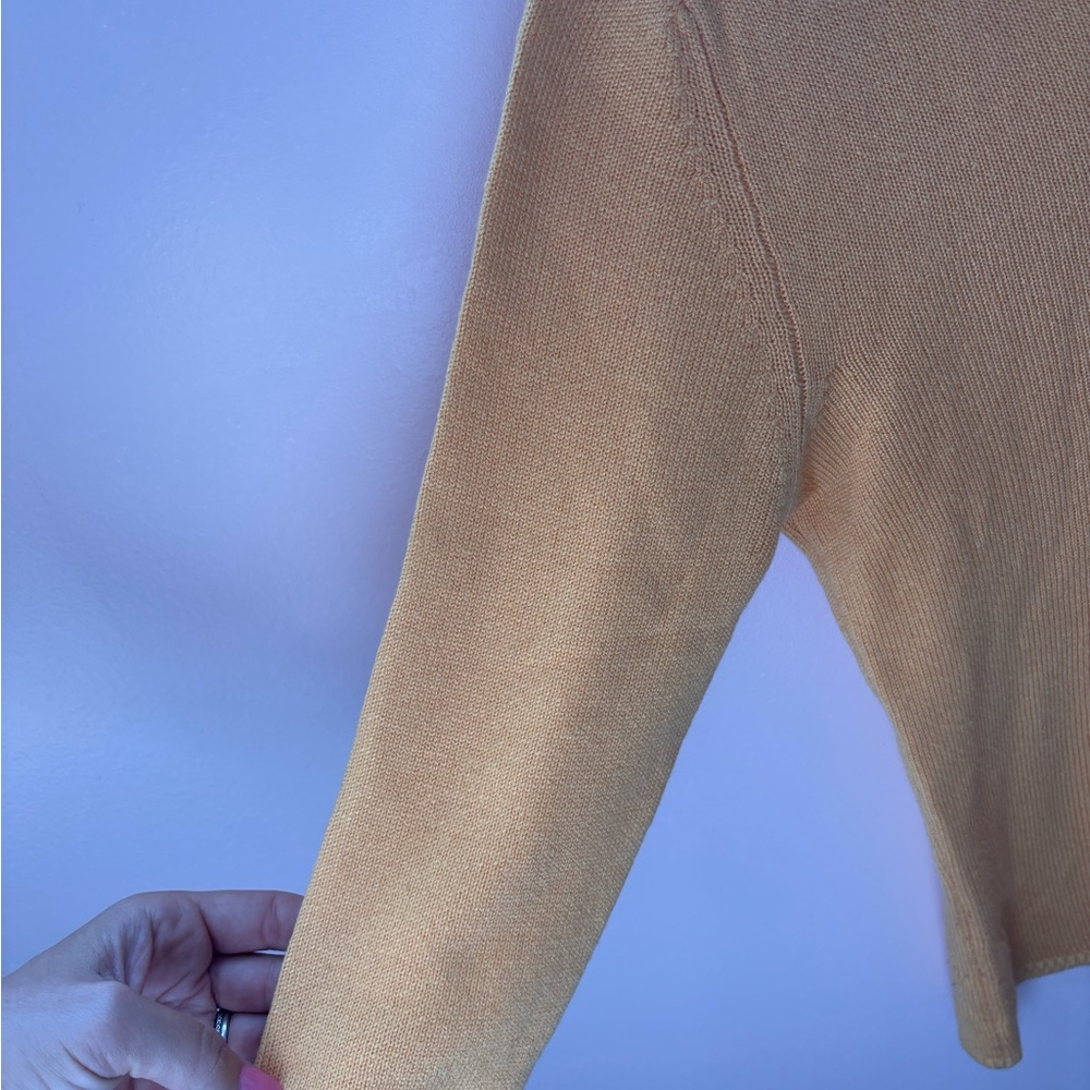 Authentic CHANEL cashmere knit 1996 yellow sweater 42 - Picture 6 of 14